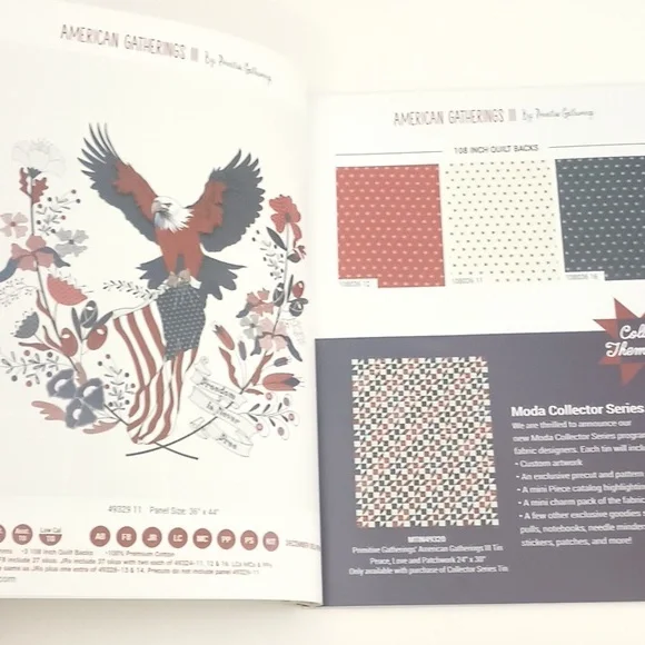 3/$15 Paper Crafting Moda Piece Fabric Catalog - Picture 3 of 16